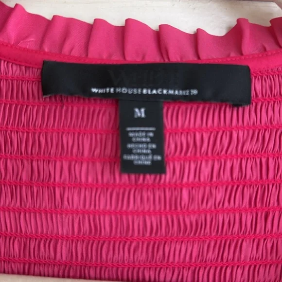 White House Black Market Tie-Neck Ruffle-Sleeve Blouse size M - Picture 6 of 7